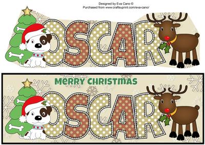 Christmas Patch and Rudolf Oscar Large Dl