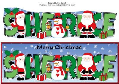 Santas & Snowman Sherice Large Dl