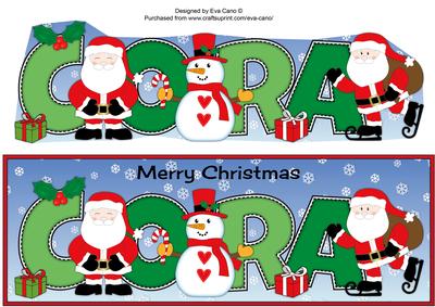 Santas & Snowman Cora Large Dl