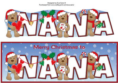 Romantic Christmas Teddies Nana Large Dl
