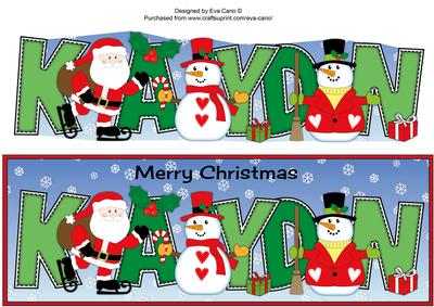 Santa & Snowmen Kaydn Large Dl