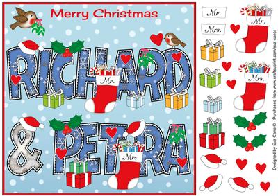 8x8 Christmas Names Richard & Petra