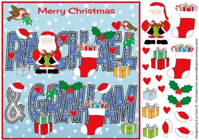 8x8 Christmas Names Rachael & Graham