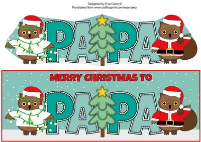 Christmas Owls Papa Large Dl