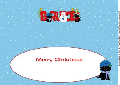 Christmas Jazz Dogs & Snowman Bruce Large D Insert