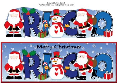Santas & Snowman Rico Large Dl