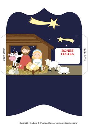 Nativity Scene Money Wallet Bones Festes