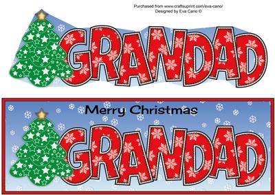 Christmas Tree Grandad Large Dl