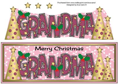 Buttons Christmas Trees Grandma Large Dl