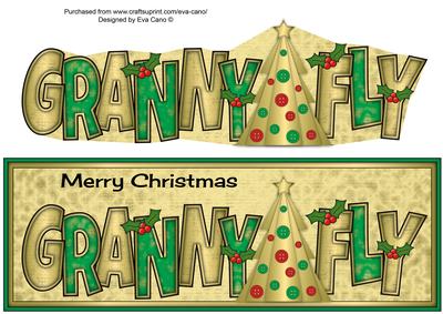 Buttons Christmas Trees Ii Granny Fly Large Dl