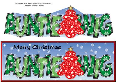 Christmas Tree Auntie Wig Large Dl