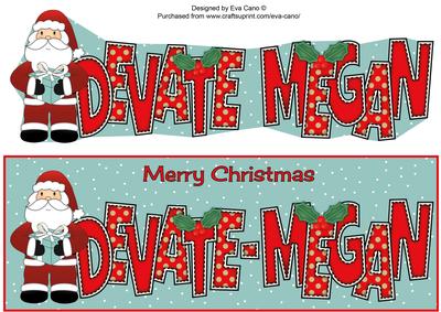 Santa with Present Devate-megan Large Dl