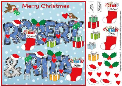 8x8 Christmas Names Robert & Rita