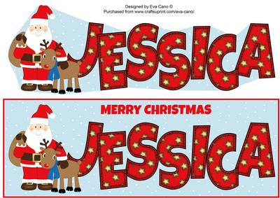 Santa with Rudolf Jessica Large Dl