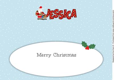 Santa with Rudolf Jessica Large Dl Insert