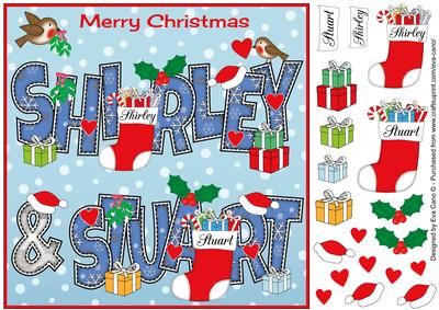 8x8 Christmas Names Shirley & Stuart