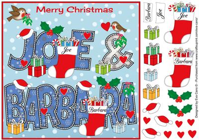 8x8 Christmas Names Joe & Barbara