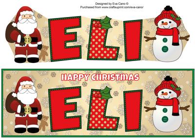 Santa & Snowman Eli Large Dl
