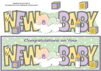 Cute Baby on Cloud New Baby Large Dl