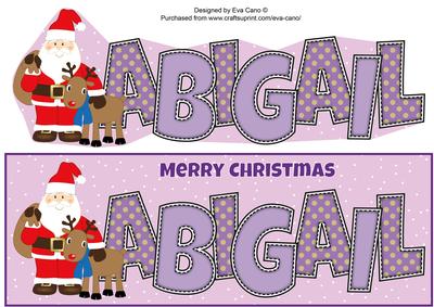 Santa with Rudolf Abigail Large Dl