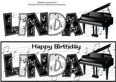 Piano Theme Linda Large Dl