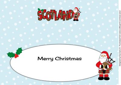 Merry Christmas from Scotland Large Dl Insert