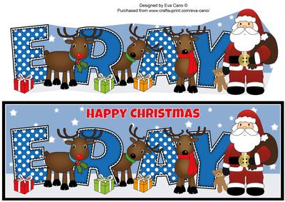 Santa and His Reindeers Eray Large Dl