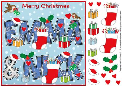8x8 Christmas Names Emma & Nick