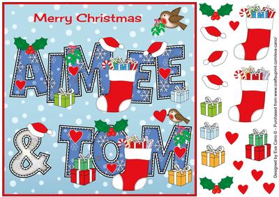 8x8 Christmas Names Aimee & Tom