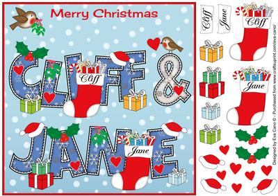 8x8 Christmas Names Cliff & Jane