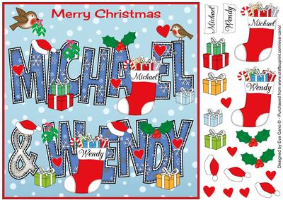 8x8 Christmas Names Michael & Wendy