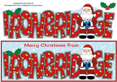 Merry Christmas from Ironbridge Large Dl