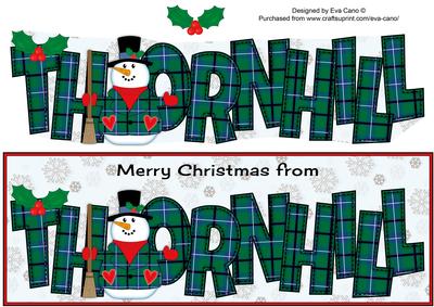 Merry Christmas from Thornhill Snowman Large Dl