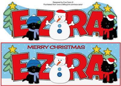 Christmas Jazz Dogs & Snowman Ezra Large Dl
