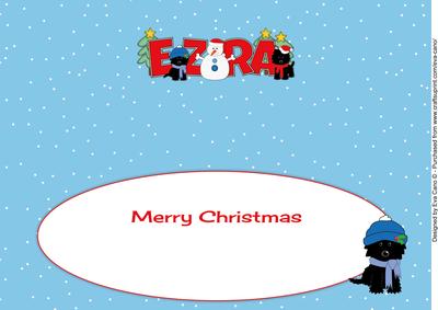 Christmas Jazz Dogs & Snowman Ezra Large D Insert