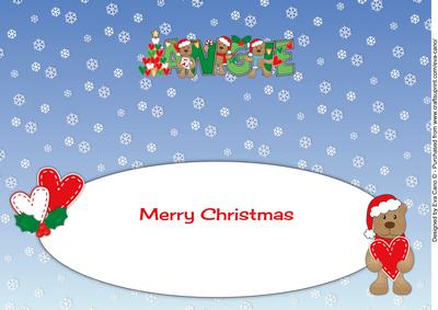 Romantic Christmas Teddies Angie Large Dl Insert