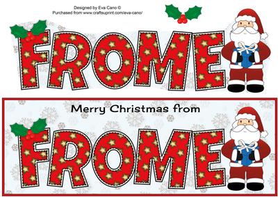 Merry Christmas from Frome Large Dl