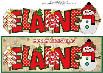 Cute Snowman Elaine Large Dl