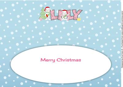 Christmas Bunny Rabbits Lily Large Dl Insert