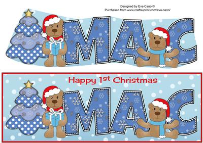 First Christmas Teddies Mac Large Dl