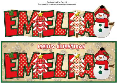 Cute Snowman Emelia Large Dl