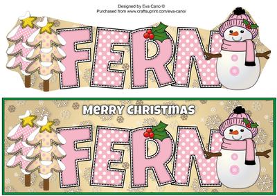 Cute Snowman Fern Large Dl