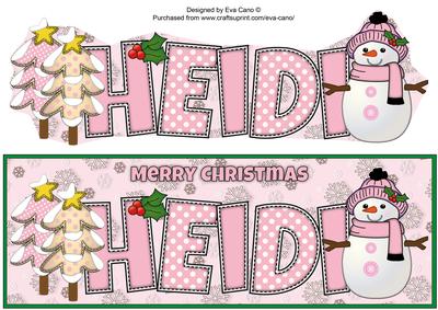 Cute Snowman Heidi Large Dl