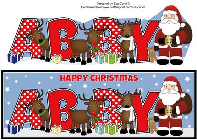 Santa and His Reindeers Abby Large Dl