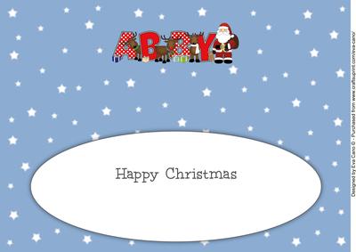 Santa and His Reindeers Abby Large Dl Insert
