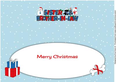 Jazz Dogs & Snowman Sister & Brother-in-law Large Dl Insert