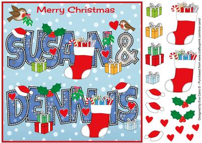 8x8 Christmas Names Susan & Dennis