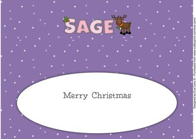 Rudolf the Red Nose Reindeer Sage Large Dl Insert