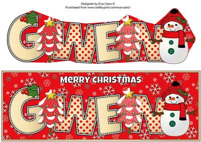 Cute Snowman Gwen Large Dl