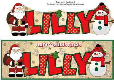 Santa & Snowman Lilly Large Dl